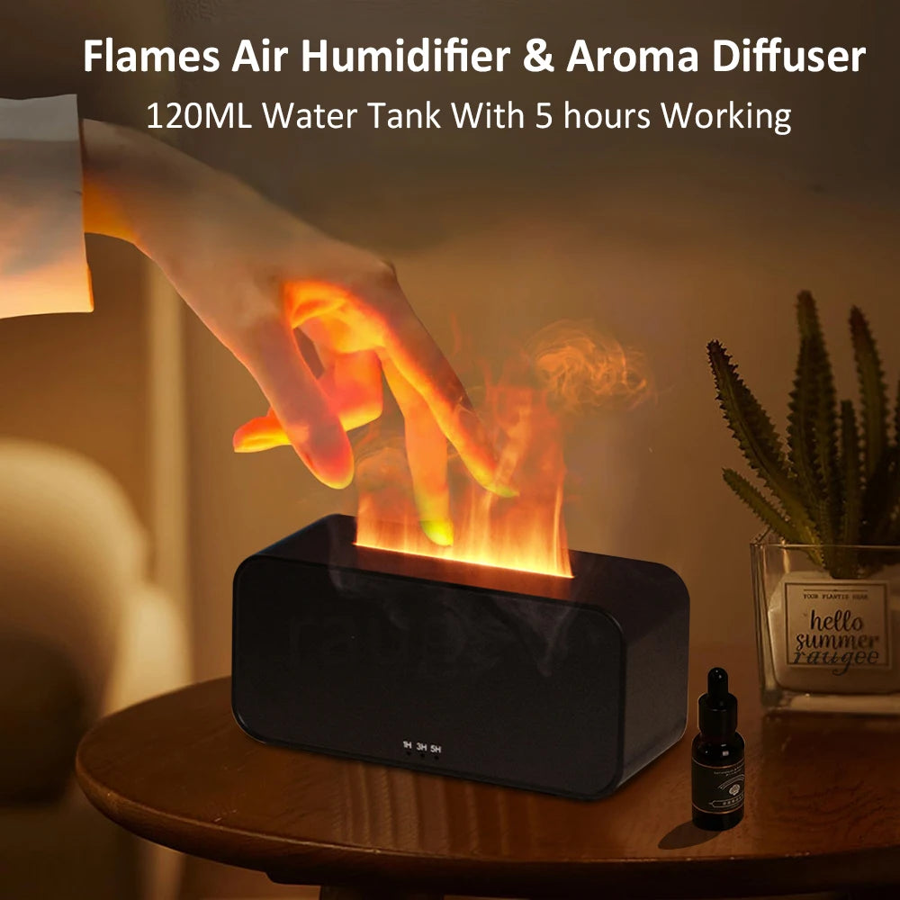 Mini Flame Aroma Diffuser & Humidifier with 7-Color Night Light Aroma Diffuser Humidifier SPOT
