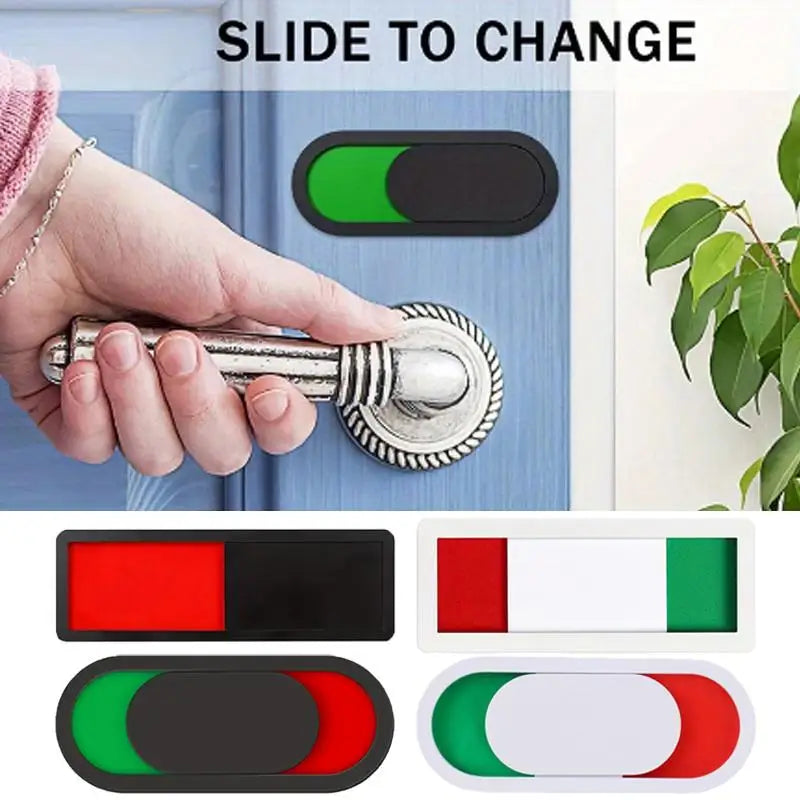 Acrylic Occupied Vacant Sliding Door Sign – Self-Adhesive Door Status Sign SPOT
