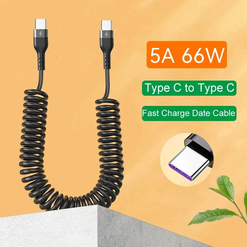 Retractable 66W USB-C Fast Charging Cable – 1M, 1.8M & 2M Fast Charging Cable SPOT