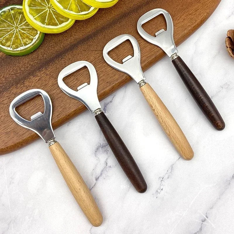 Wooden Handle Beer Bottle Opener – Stainless Steel Bottle Opener SPOT