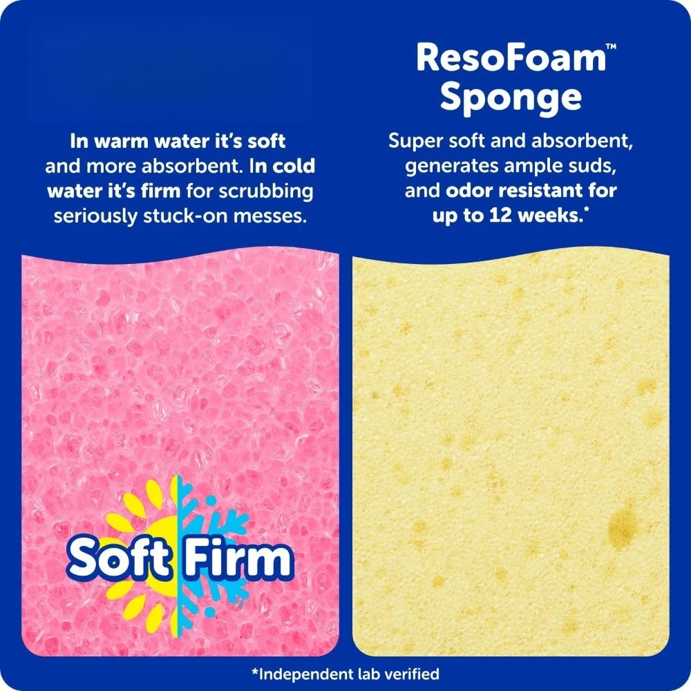 6-Pack Dual-Sided Non-Scratch Dish Sponges for Kitchen Kitchen Dish Sponges SPOT