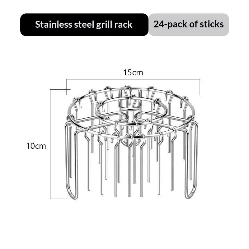 Stainless Steel Vertical Skewer Rack – 24/48 Skewer BBQ Grill BBQ Skewer Rack SPOT 24 BBQ skewers