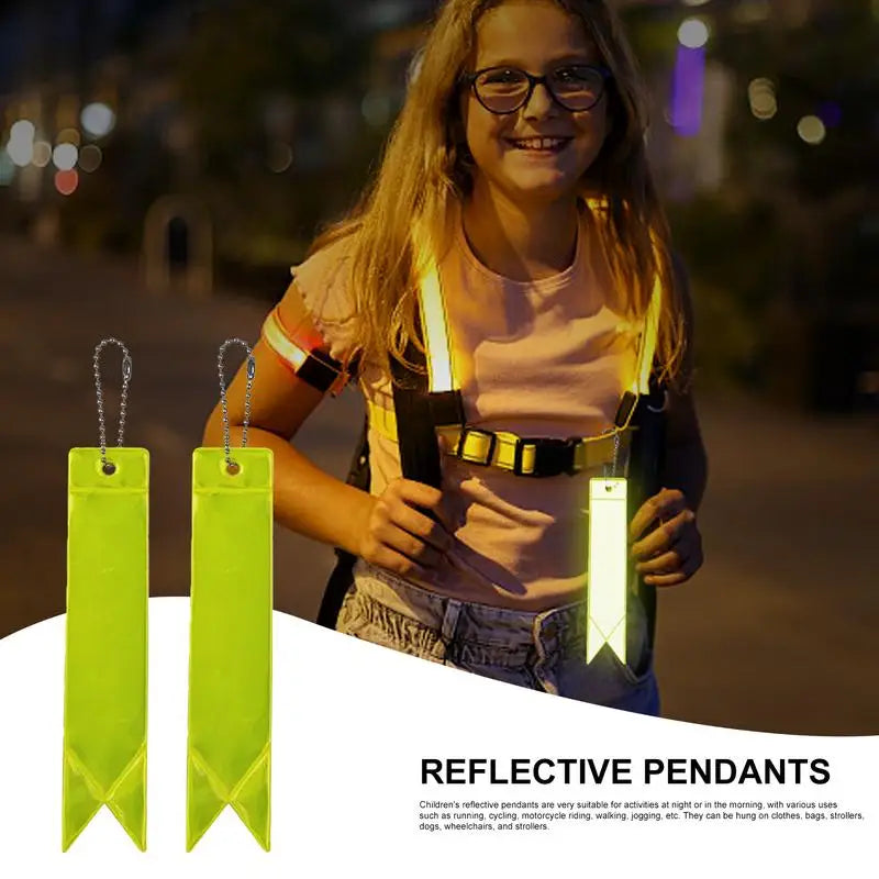 10-Pack Kids Reflective Backpack Pendants | Night Safety Clips Safety Reflector Clips SPOT