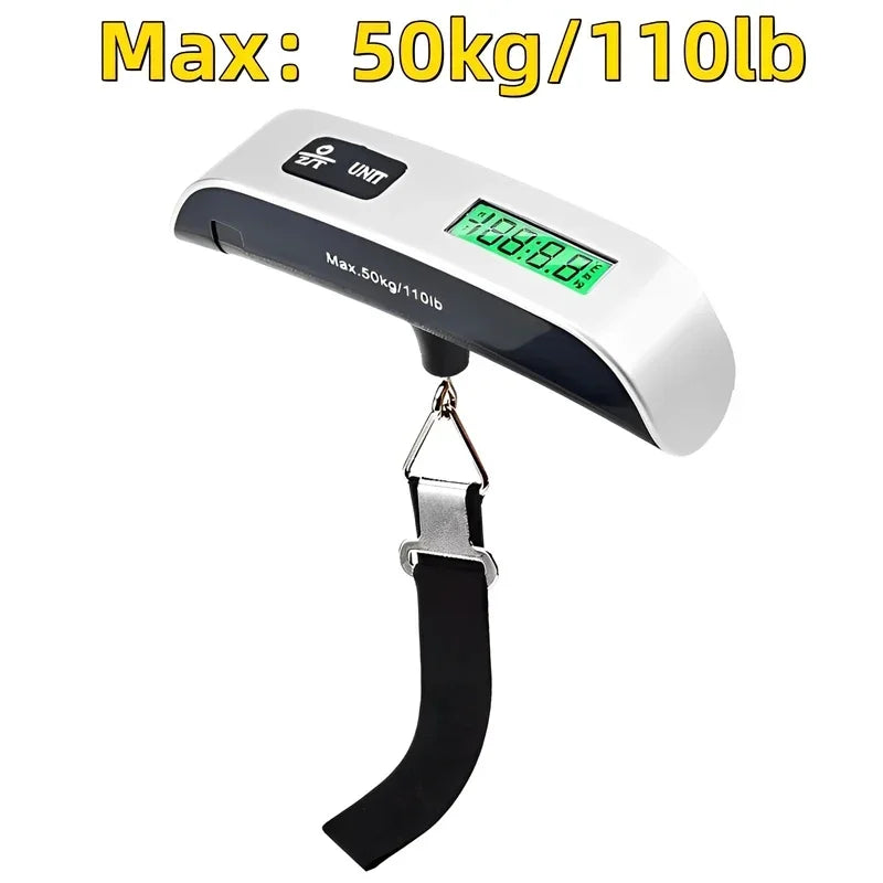 Portable Digital Luggage Scale 50kg/110lb – LCD Hanging Scale Digital Luggage Scale SPOT as picture