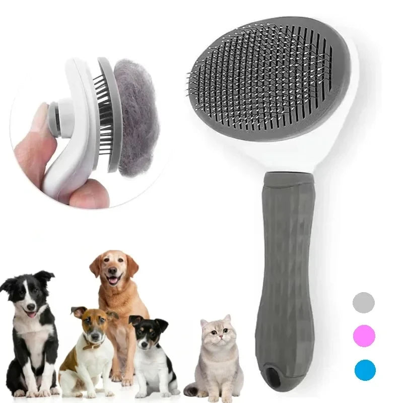 Self-Cleaning Pet Brush & Dematting Comb for Dogs & Cats Pet Grooming Brush SPOT