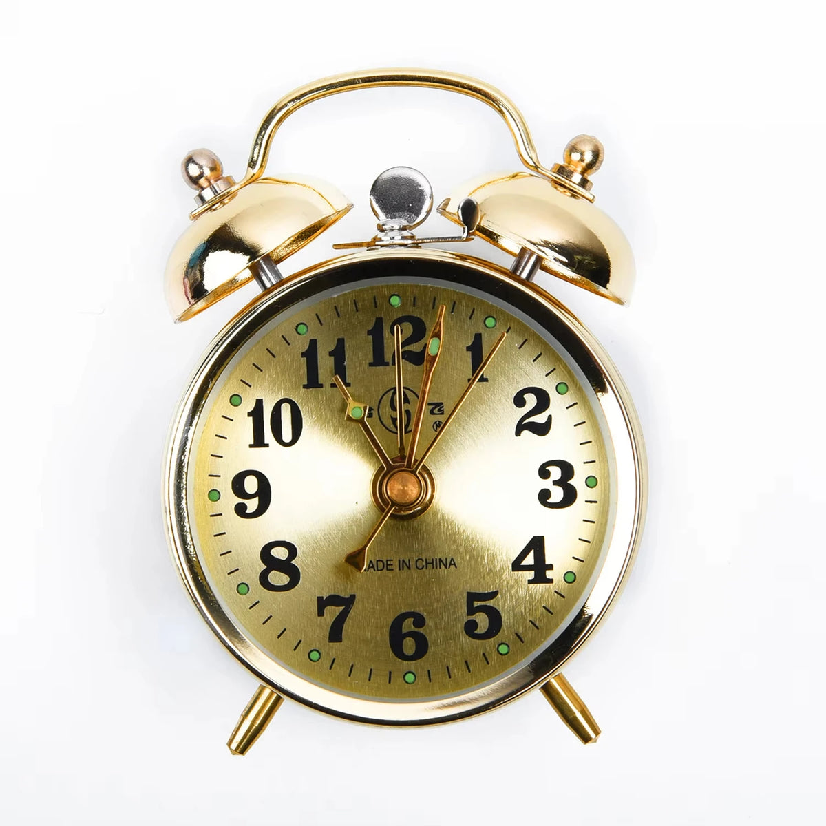 Vintage Gold Wind-Up Mechanical Alarm Clock – 7cm Metal Horseshoe Mechanical Alarm Clock SPOT