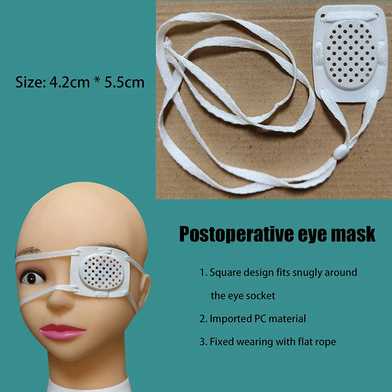 Porous PC Eye Shield Cover with Adjustable Wear Rope Eye Shield Cover SPOT White