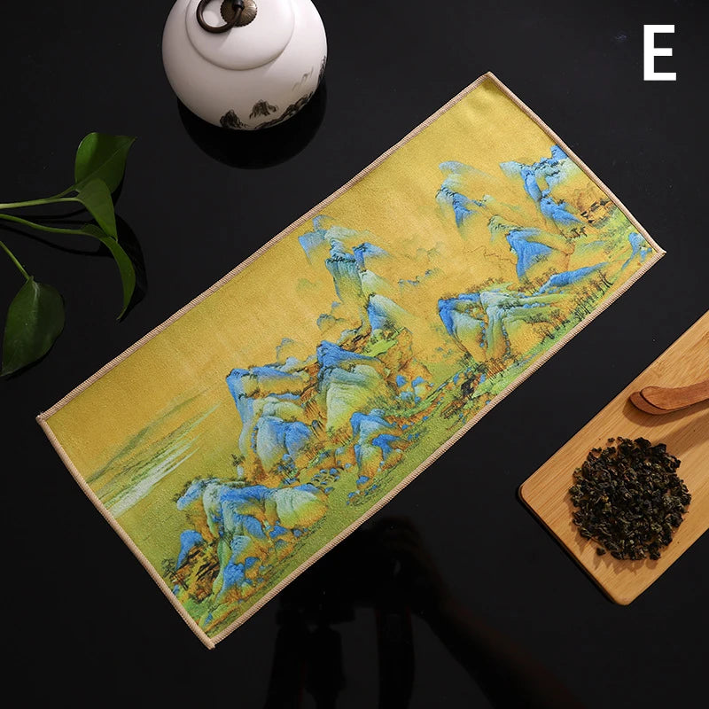Chinese Style Absorbent Tea Towel – Deerskin Velvet Cloth Tea Cleaning Cloth SPOT E