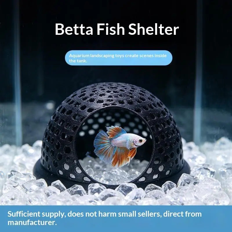 3D Printed Betta Fish Hide Cave – Safe Aquarium Shelter Aquarium Fish Shelter SPOT