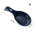 Large Heat-Resistant Plastic Spoon Rest – Dishwasher Safe Kitchen Spoon Rest SPOT A Dark blue