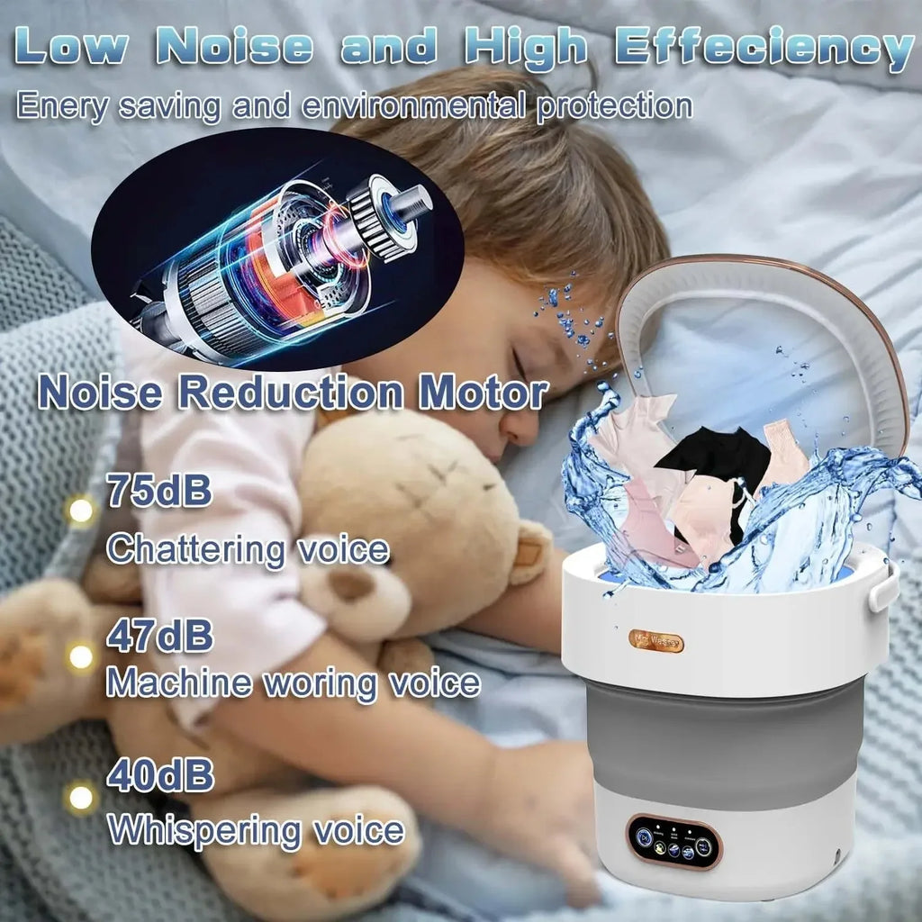 15L Portable Collapsible Washing Machine with Spin Dryer Portable Washing Machine SPOT