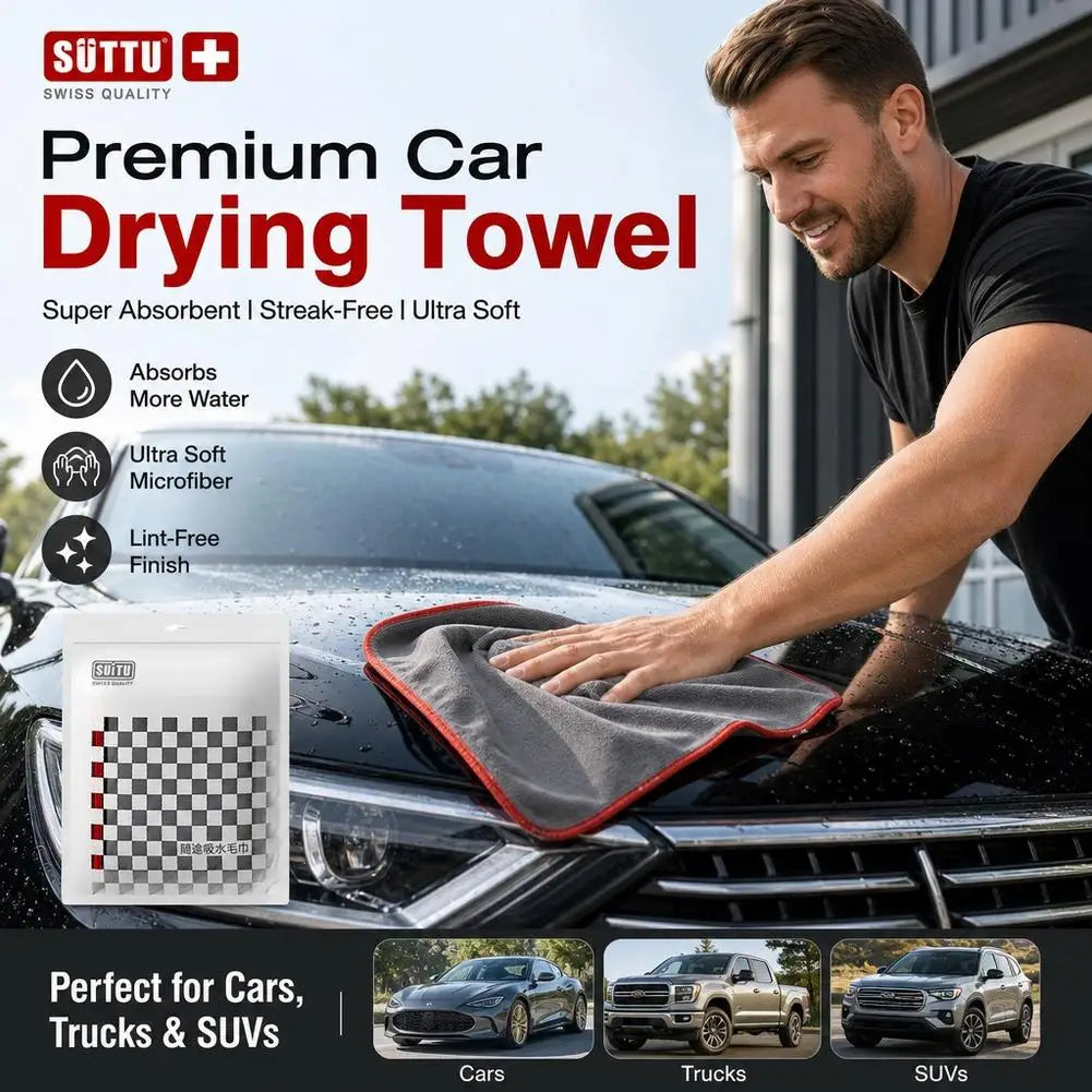 Car Wash Microfiber Towel – Scratch-Free, 500GSM Ultra Absorbent Car Detailing Towel SPOT