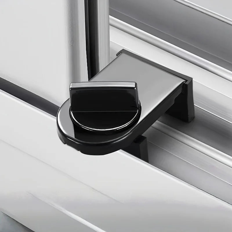No-Drill Sliding Door Lock – Child Safety & Anti-Theft Latch Window Safety Lock SPOT 1pc-black
