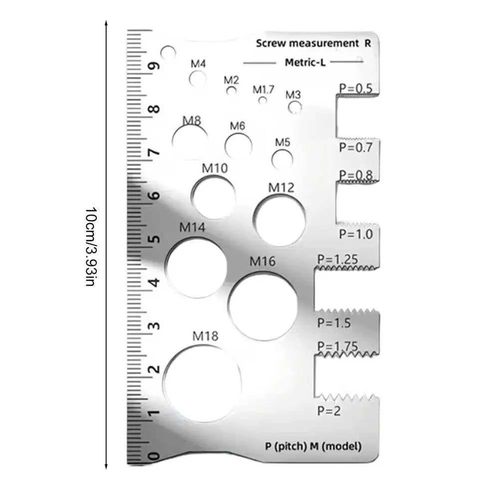Stainless Steel Bolt Thread Checker & Measuring Gauge Tool Thread Gauge Tool SPOT a