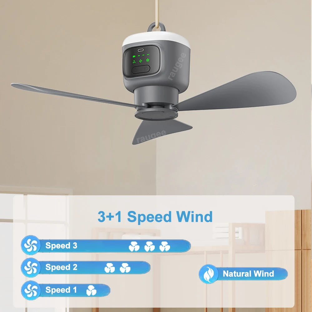 Portable Camping Fan 12000mAh LED Light & Remote Control Portable Camping Fan SPOT