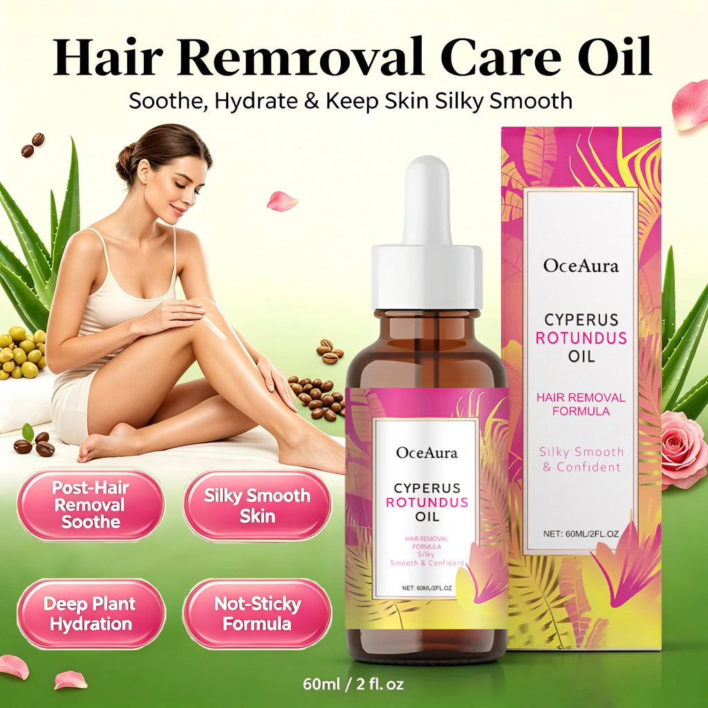 OceAura Cyperus Rotundus Hair Inhibitor Oil – Jojoba & Tea Tree Hair Inhibitor Oil SPOT