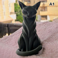 Striped Cat Figurine – Indoor/Outdoor Home Décor Sculpture Cat Figurine SPOT A1