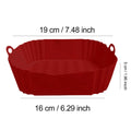 Silicone Air Fryer Basket Pot – Reusable Non-Stick Food-Safe Silicone Baking Basket SPOT 1pc 19cm red