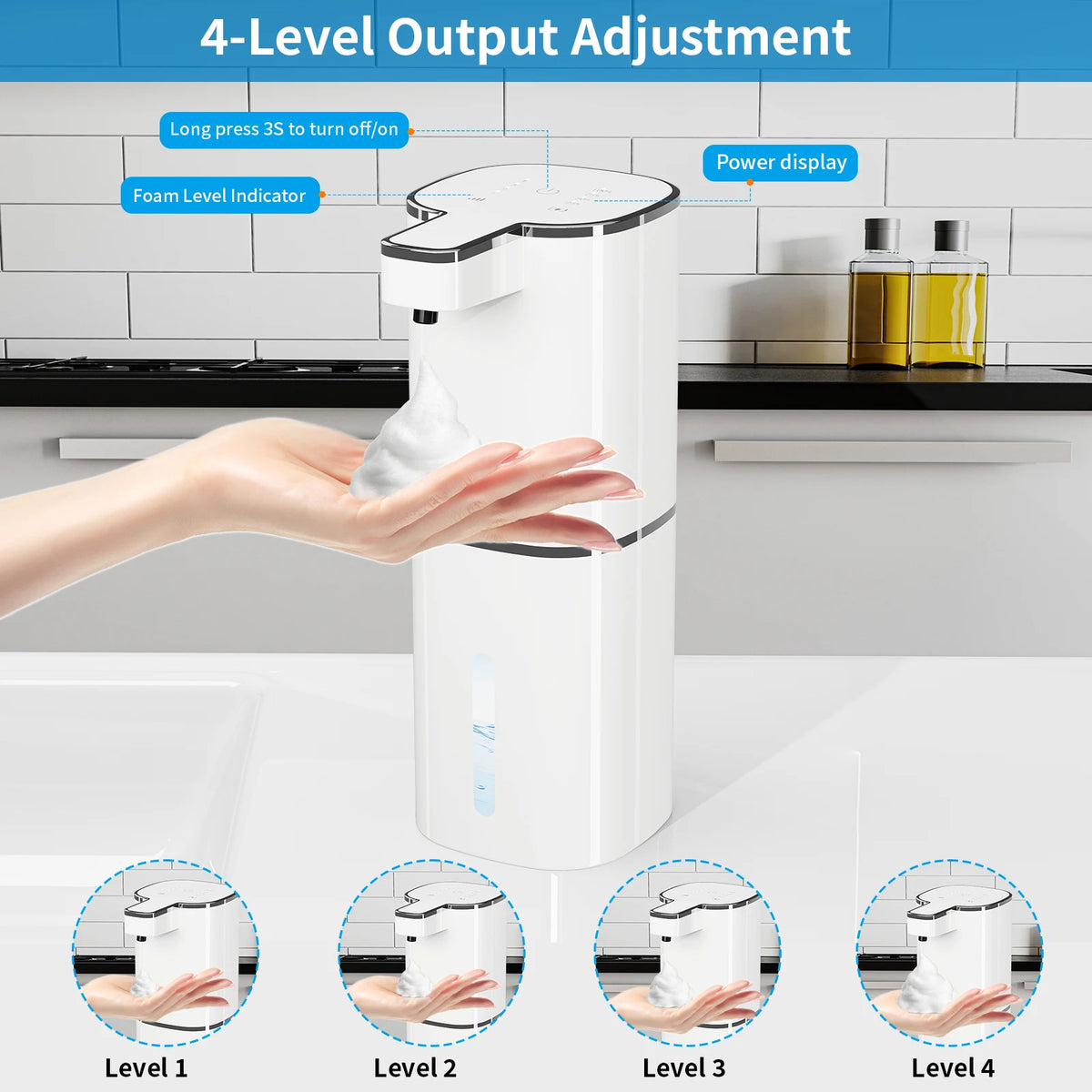 Touchless Wall-Mounted Foam Soap Dispenser 420ml Auto Sensor Automatic Soap Dispenser SPOT