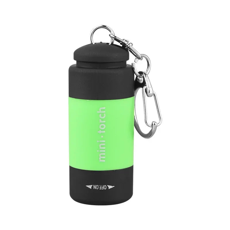 USB Rechargeable LED Keychain Flashlight – Waterproof EDC Light Keychain Flashlight SPOT green