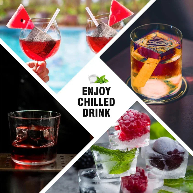 15-Grid Silicone Ice Cube Tray – Reusable Bar & Cocktail Mold Silicone Ice Cube Tray SPOT