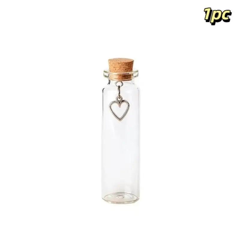 Pet Hair Keepsake Glass Jar – Cork Stopper & Heart Charm Pet Keepsake Jar SPOT A1