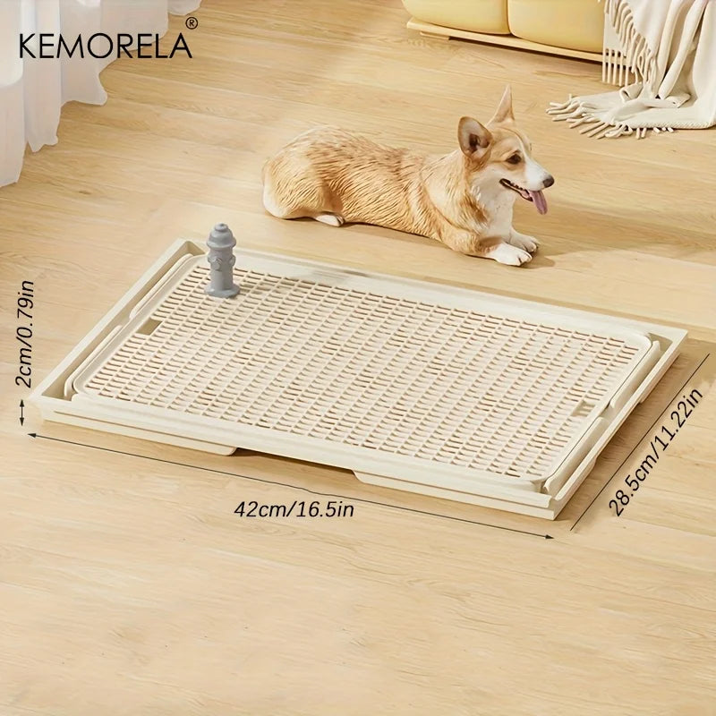 KEMORELA 2-in-1 Dog Potty Tray & Cat Litter Mat | Non-Slip Pet Potty Mat SPOT Khaki 1pc