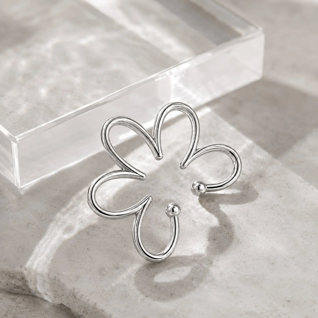 Flower Ear Cuff Non-Piercing 18K Gold Plated | Meaeguet Ear Cuff Earring SPOT