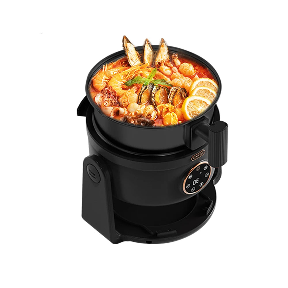 DUTRIEUX 2-in-1 Flip Air Fryer & Pan – 2L Digital Glass Lid Flip Air Fryer SPOT