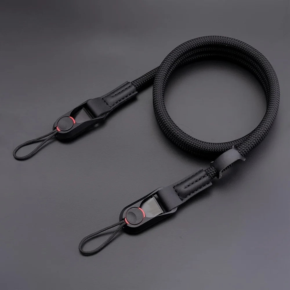 Quick-Release Adjustable Camera Strap – Climbing Rope DSLR Camera Strap SPOT Black