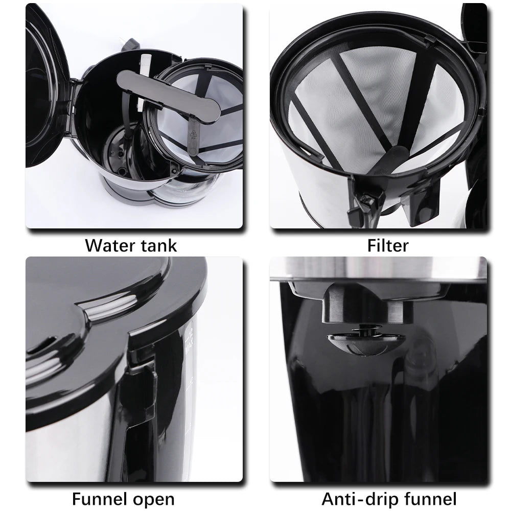 Electric Drip Coffee Maker 1.5L – 11–15 Cup Auto Shut-Off Drip Coffee Maker SPOT