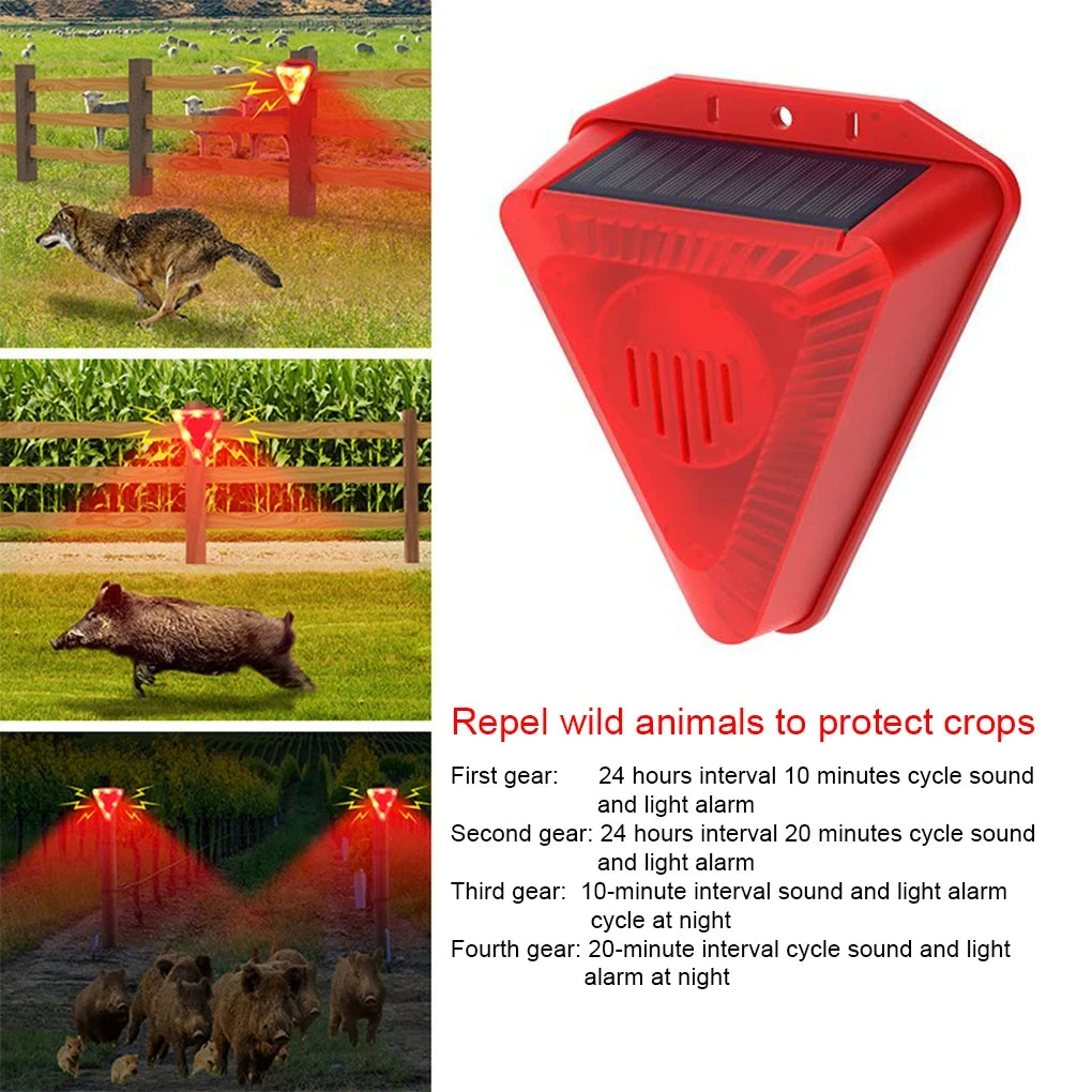 Solar Motion Sensor Alarm Light – 6 LED, 129dB Siren, IP65 Solar Security Alarm SPOT