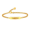Personalized ID Bar Bracelet – 316L Stainless Steel, Engraved ID Bar Bracelet SPOT Default Title