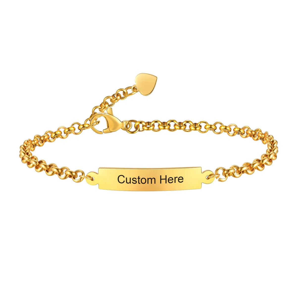 Personalized ID Bar Bracelet – 316L Stainless Steel, Engraved ID Bar Bracelet SPOT Default Title