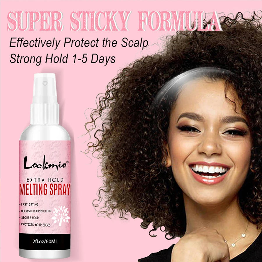 LOCKMIO Wig Melting Spray 60ml – Lace Front Secure Hold Wig Adhesive Spray SPOT