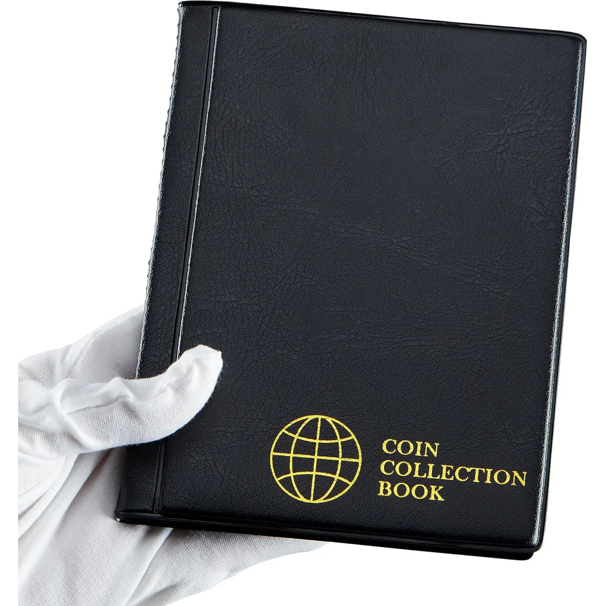 120-Pocket Coin Collection Album – Clear PVC Coin Holder Book Coin Collection Album SPOT black