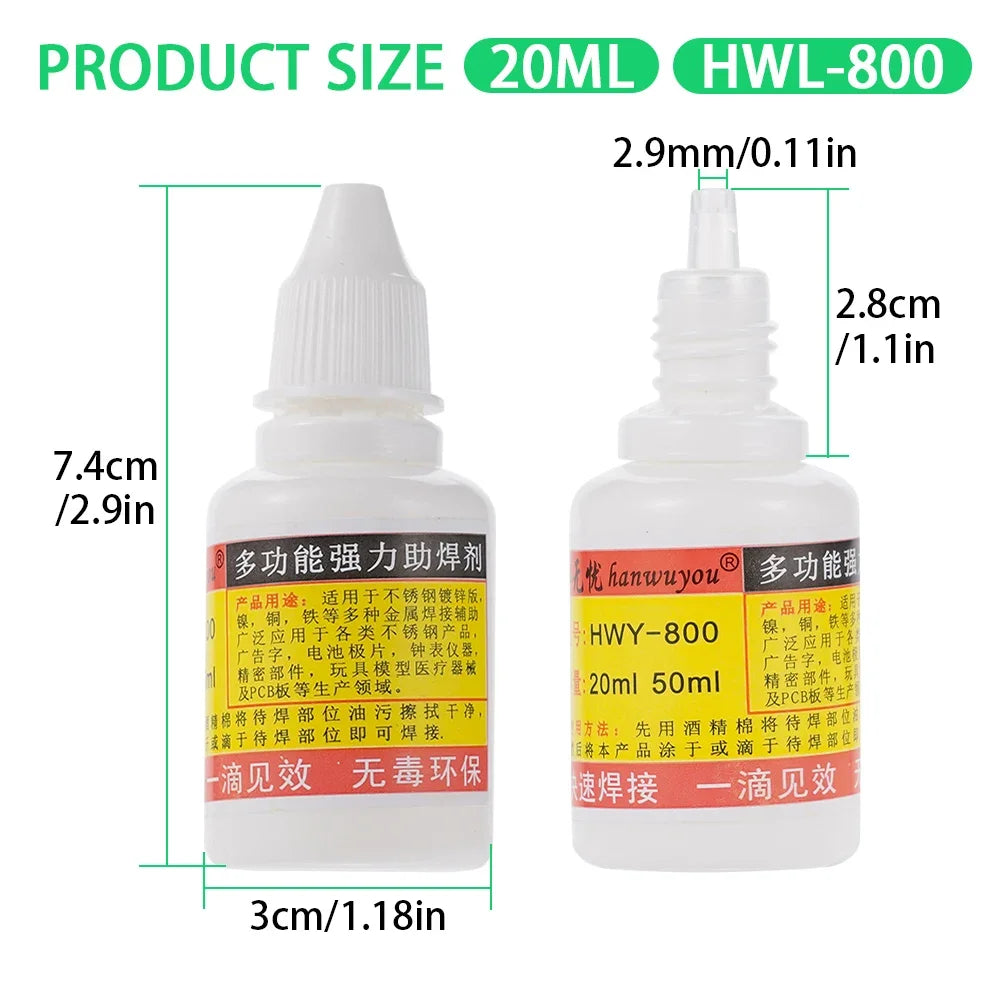 20ml Liquid Solder Flux – Stainless Steel & Metal Welding Soldering Flux SPOT