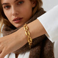 Coffee Bean Chain Bracelet – Gold Stainless Steel | Meaeguet Chain Link Bracelet SPOT Default Title