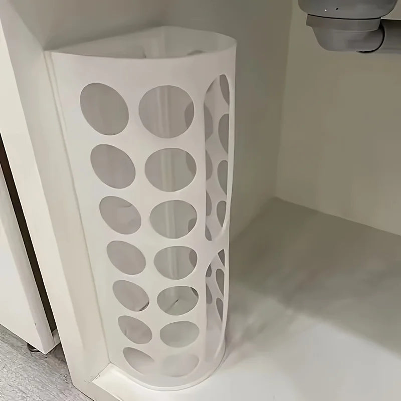 Wall-Mounted Trash Bag Holder – Stackable Bag Dispenser Bag Holder Dispenser SPOT WHITE