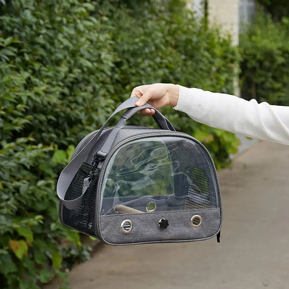 Portable Bird Carrier Backpack with Perch & Mesh Windows Bird Travel Carrier SPOT