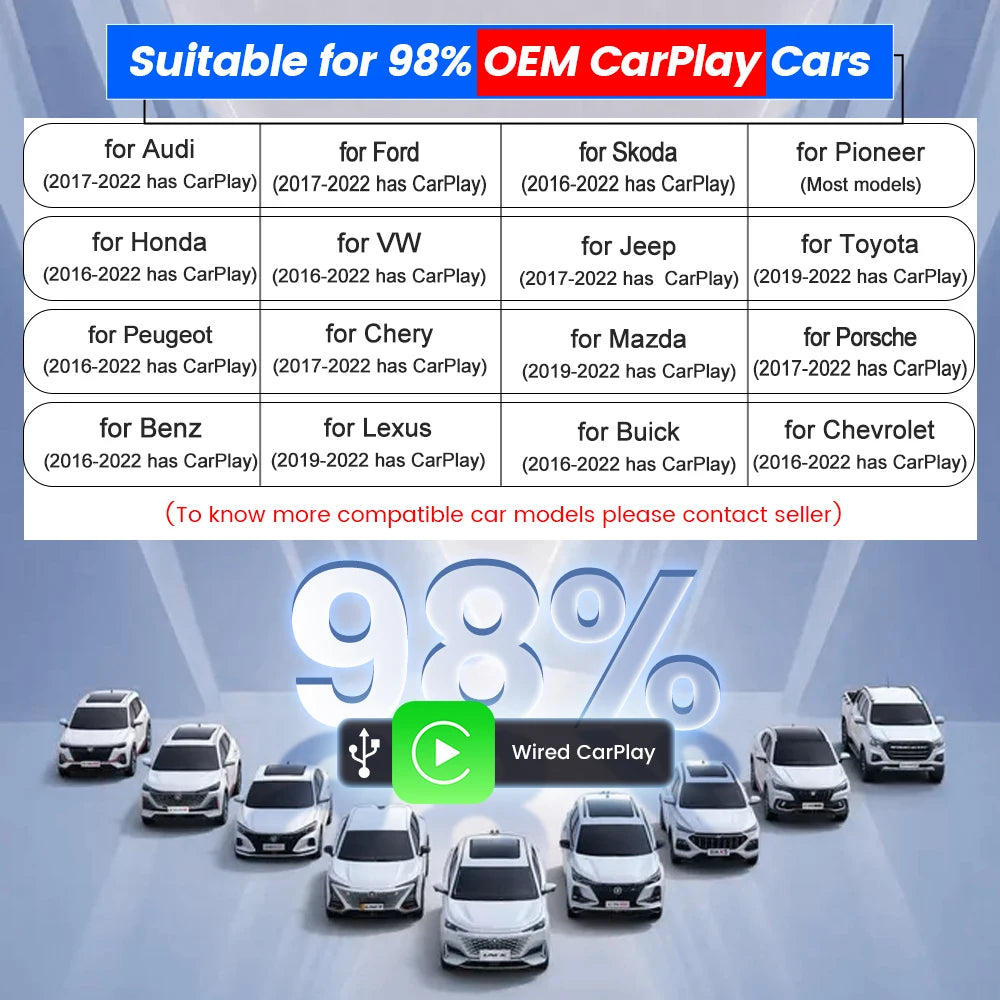 CarlinKit 4.0 Wireless CarPlay & Android Auto USB Adapter Wireless CarPlay Adapter SPOT