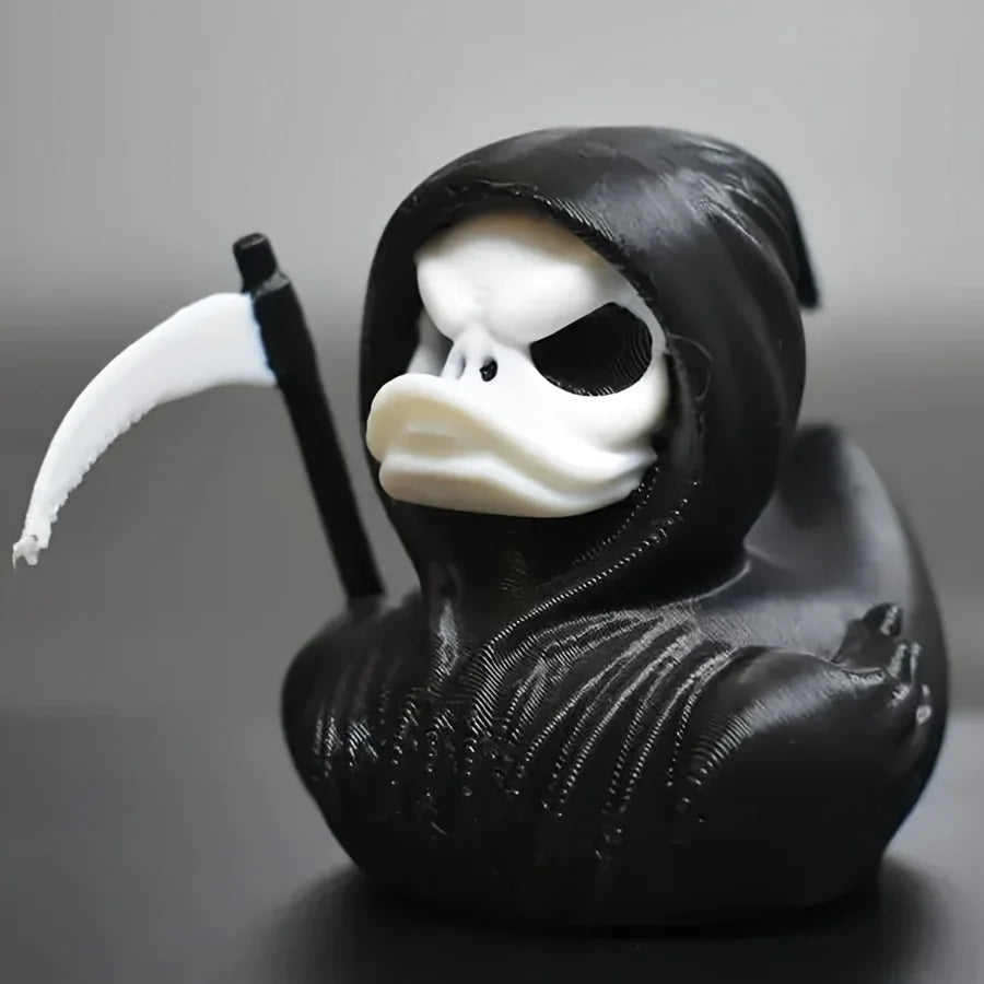 Grim Reaper Duck Resin Statue – Spooky Halloween Decor Decorative Statue SPOT