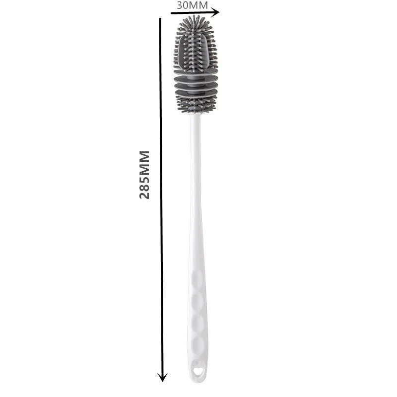 Silicone Cup Brush – Long Handle Bottle & Glass Cleaner Bottle Cleaning Brush SPOT 1PCS White