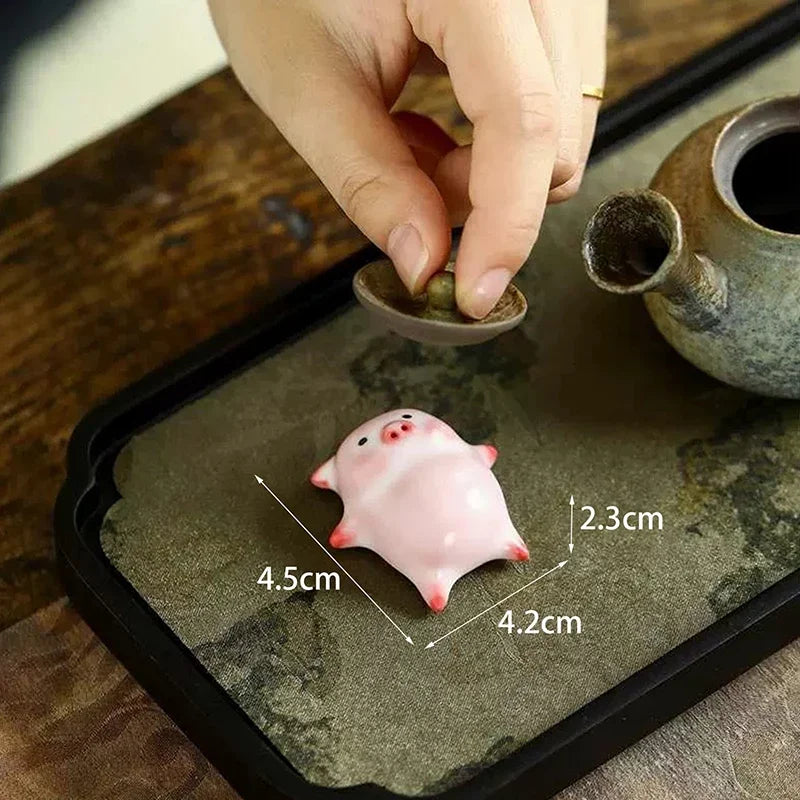 Bubbling Piggy Tea Pet – Ceramic Bubble-Blowing Pig Figurine Ceramic Tea Pet SPOT