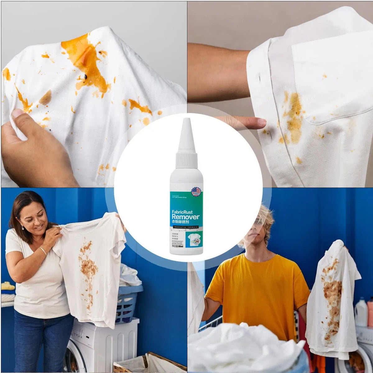 Fabric Rust Stain Remover 2.8oz – Laundry Cleaning Solution Fabric Stain Remover SPOT