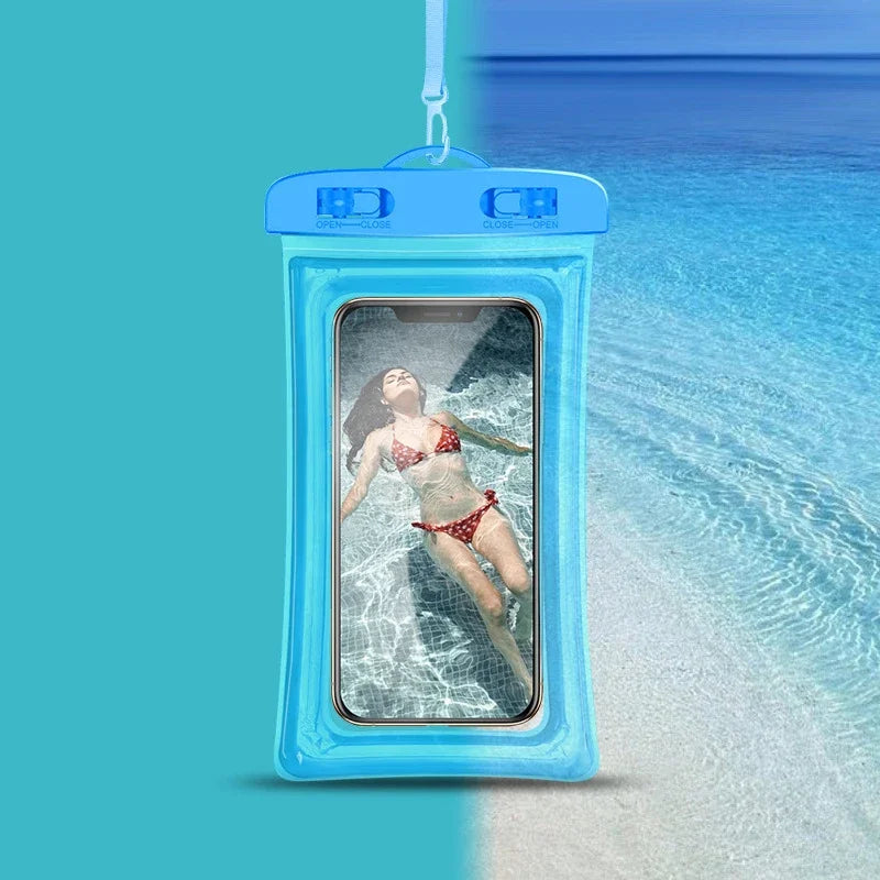 Waterproof Phone Pouch – Luminous Touchscreen Dry Bag Waterproof Phone Pouch SPOT Blue