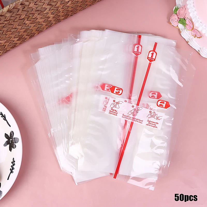 Disposable Triangle Onigiri Bags – Double Layer Rice Ball Wrap Food Storage Bags SPOT 50Pcs