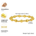 Gold Beaded Bracelet – Copper Stretch Stackable Women's Jewelry Beaded Bracelet SPOT PBR-446G-1