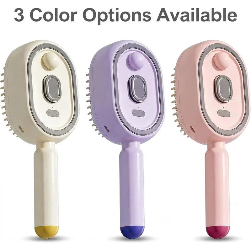 3-in-1 Electric Spray Massage Hair Brush – Anti-Static, Self-Clean Electric Hair Brush SPOT