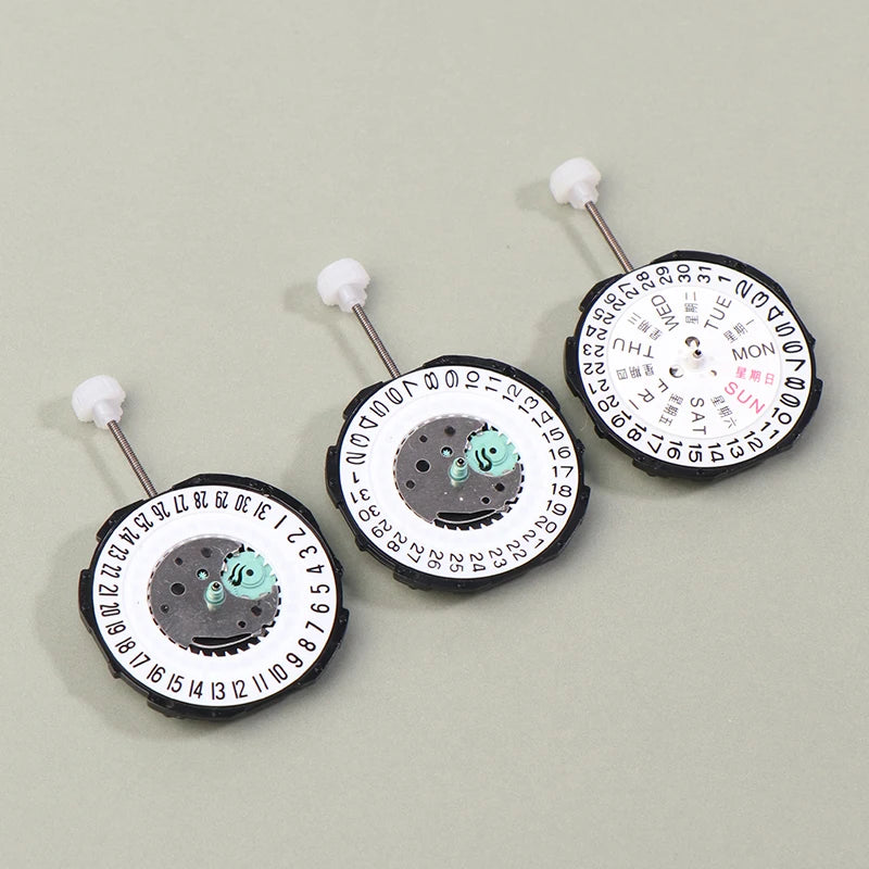 Sunon SL28 Quartz Clock Movement – 3-Hand Day/Date Calendar Quartz Clock Movement SPOT